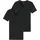 SCHIESSER Herren T-Shirt 2er Pack - 95/5 V-Ausschnitt, Schwarz L