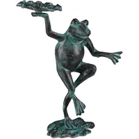 Relaxdays Gartenfigur Frosch, wetterfest, innen & außen, Balkon, Terrasse,