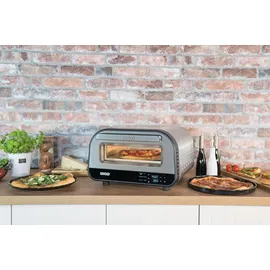 Unold Luigi Pizzaofen elektrisch 450 °C mit Pizzastein & Pizzaschieber Aluminium