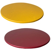 Runde Tischdecke,wasserdicht, Runde Tischdecken, rutschfest Für Runde Tische, Für Home Küche Dekoration, Verschiedene Größen (100cm,Gelb Rot)