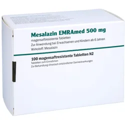 MESALAZIN EMRAmed 500 mg magensaftres.Tabletten 100 St