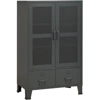 vidaXL Lagerschrank Industrial Anthrazit 70x40x115 cm Metall