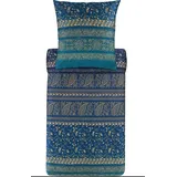 BASSETTI Bettwäsche Brenta 135 x 200 cm Satin Blau