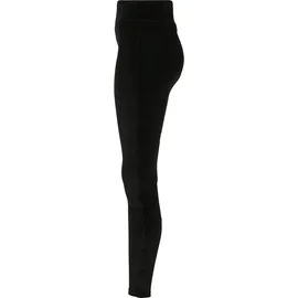 URBAN CLASSICS Ladies High Waist Velvet Leggings - schwarz
