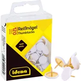 IDENA Reißnägel, 120 Stück, weiß