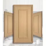 3D Wandpaneele PVC 100x50cm – Italienisches Design – Klassische Zierleistenoptik, Wasserfest, Moderne Rahmen Wandverkleidung für Wohnzimmer, Schlafzimmer & Flur (OAK Holz TD100)