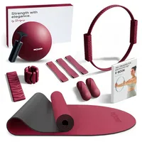 NEOLYMP Pilates Set für Zuhause – E-Book Größe Plus Berry in Bunt Plus mit Pilates Matte
