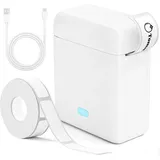 Bluetooth-etikettendrucker, Mini-etikettendrucker, Tragbarer, Tintenloser Thermodrucker, Kompatibel Mit Ios Und Android, Für Zuhause, Schule Und Büro, Weiß