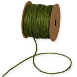 HALBACH Dekoband Jute grün 50 m