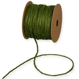 HALBACH Dekoband Jute grün 50 m