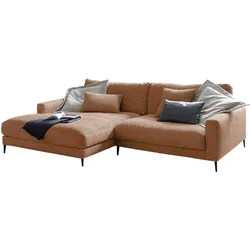 KAWOLA Ecksofa CARA Sofa Recamiere links Cord rost