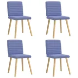 vidaXL Esszimmerstühle 4 Stk. Jeansblau Stoff