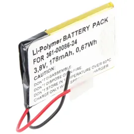 AccuCell Akku passend für Garmin Instinct Solar GPS, Li-Polymer, 3,8V, 178mAh, 0,67Wh, ohne Werkzeug