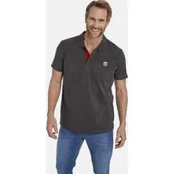 Poloshirt JAN VANDERSTORM "Poloshirt NISSE", Herren, Gr. XXL, grau (dunkelgrau melange), Obermaterial: 60% Baumwolle CO. 40% Polyester COOLMAX PES(Coolmax)., Shirts