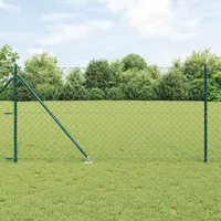 vidaXL Zaunpfosten 10 x 1,4 m Grün/Stahl
