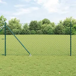vidaXL Zaunpfosten 10 x 1,4 m Grün/Stahl