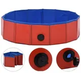 vidaXL Hundepool Faltbar Rot 80 cm 20 cm