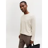 JACK & JONES Rundhalspullover Beige L