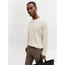 JACK & JONES Rundhalspullover Beige L