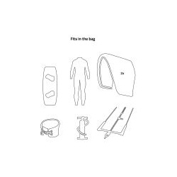 Prolimit Boardbag Golf Ultralight Grau/Weiß 140x45cm
