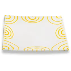 Gmundner Keramik Gelbgeflammt, Dessertteller Trend (20x20cm)