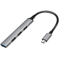 Logilink UA0392 USB 3.2 Gen 2) Multiport Hub mit USB-C® Stecker Aluminium-Grau