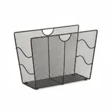 Relaxdays Zeitungsständer Mesh, Schwarz