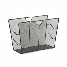 Relaxdays Zeitungsständer Mesh, Schwarz