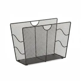 Relaxdays Zeitungsständer Mesh, Schwarz