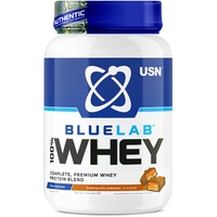 USN Blue Lab Whey Protein, Premium Molkenproteinpulver, wissenschaftlich entwickeltes Post-Workout Muskelaufbau Protein Pulver mit BCAAs, Schokolade-Karamell, 2kg