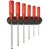 PB SWISS TOOLS Schraubendreher-Satz 6-teilig Schlitz im Wandhalter Classic