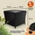 CASARIA Casaria® Polyrattan Beistelltisch mit WPC Tischplatte 45x45x40cm 80kg Belastbarkeit Wetterfest Outdoor Garten Terrasse Balkon Tisch Gartenmöbel Schwarz