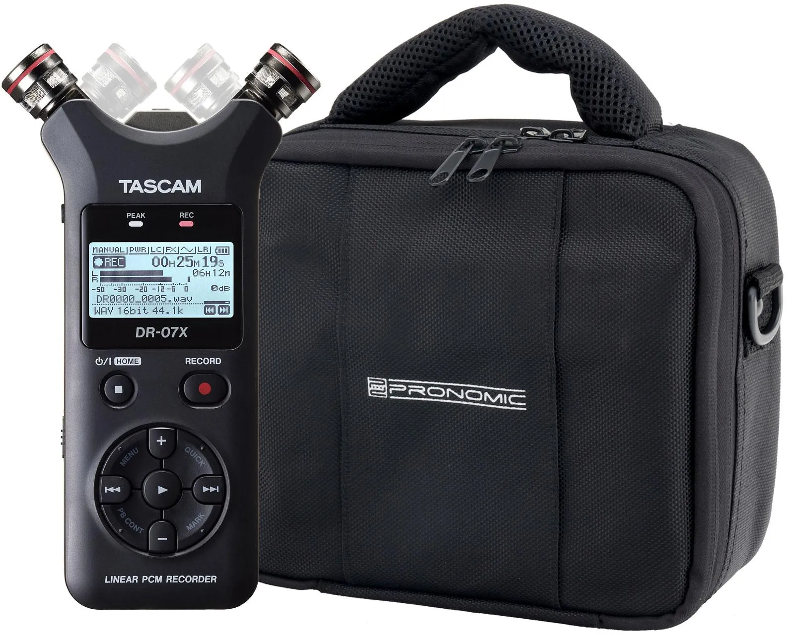 Tascam DR-07X Digitalrecorder Set mit Tasche