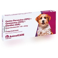 BestPlug Canine Parvovirus CPV + Coronavirus CCV + Giardien GIA Tier Antigen-Test mit Wirksamkeitsprüfung Schnell-Test für Hunde, Katzen und andere Tiere
