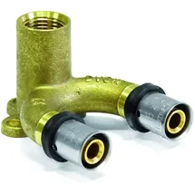 Pipetec Pressfitting-Wandwinkel - U-Form - 16 x 2 mm - 1/2" - 16x2, PFWWUSA160416, DVGW, TH+U