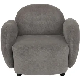 Mendler Sessel HWC-P33 Chenille 86 x 77 x 0 cm Hellgrau