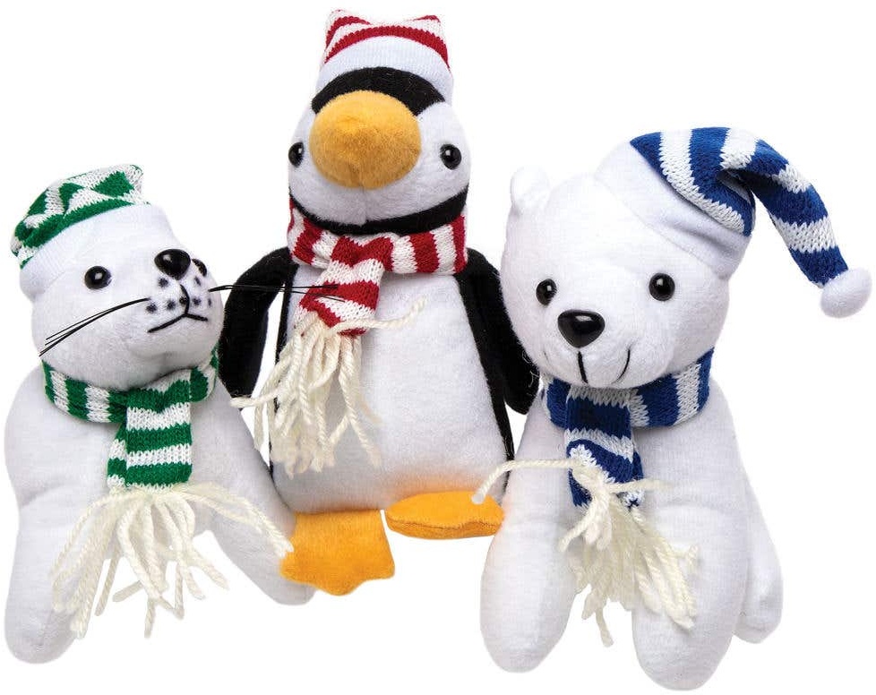Kuschelige Polartiere  (3 Stück) Weihnachtsspielzeug