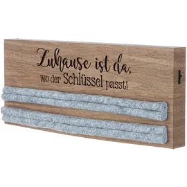 Gilde Schlüsselkasten LED Schlüsselbrett mit Spruch 1 St) beige
