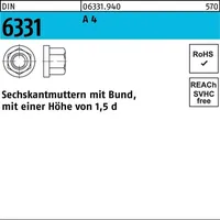 F. REYHER Nchfg. GmbH & Co. KG Sechskantmutter DIN 6331 Bund M20 SW 30 10 Stück