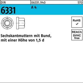 F. REYHER Nchfg. GmbH & Co. KG Sechskantmutter DIN 6331 Bund M20 SW 30 10 Stück