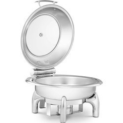 Royal Catering Chafing Dish - rund mit Sichtfenster -  - 5,5 L - 1 Brennstoffzelle