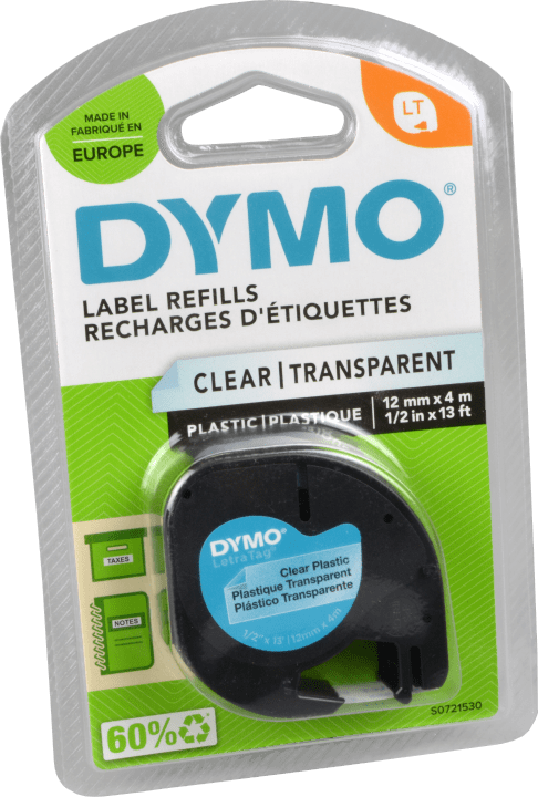 Dymo Label Refills S0721530  transparent  12mm x 4m