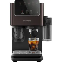 Grundig KSM 8530 schwarz/braun Siebträgermaschine mit Milchaufschäumer