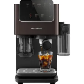 Grundig KSM 8530 schwarz/braun Siebträgermaschine mit Milchaufschäumer