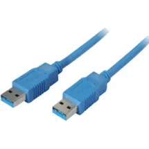 ShiverPeaks BASIC-S USB Kabel, A Stecker: auf A Stecker, blau, 1 m