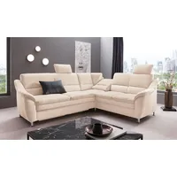 Home Affaire Ecksofa HOME AFFAIRE "Cardoso L-Form", beige (creme), B:249cm H:90cm T:209cm, Luxus-Microfaser Lederoptik (100% Polyester);Luxus-Microfaser (100% Polyester);Luxus-Microfaser ALTARA NUBUCK (100% Polyester);Struktur (100% Polyester), Sofas, Ecksofa,