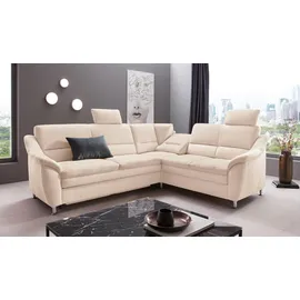 Home Affaire Ecksofa HOME AFFAIRE "Cardoso L-Form", beige (creme), B:249cm H:90cm T:209cm, Luxus-Microfaser Lederoptik (100% Polyester);Luxus-Microfaser (100% Polyester);Luxus-Microfaser ALTARA NUBUCK (100% Polyester);Struktur (100% Polyester), Sofas, Ecksofa,