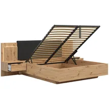 petits-meubles Bett mit Bettkasten 160x200cm Eichenoptik