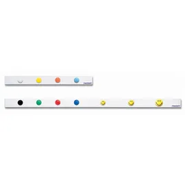 Magnetoplan magnetowand-Leiste, 500 mm, weiß, mit 4 Magneten