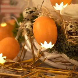 IDENA LED Lichterkette Ostern 10 LED 1,2 m Warmweiß